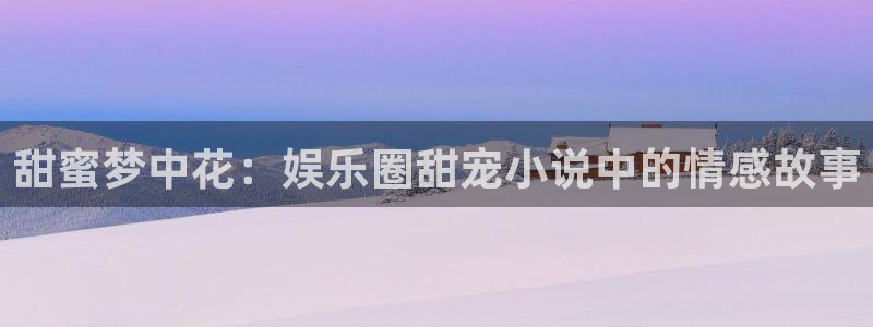 新城平台：甜蜜梦中花：娱乐圈甜宠小说中的情感故事